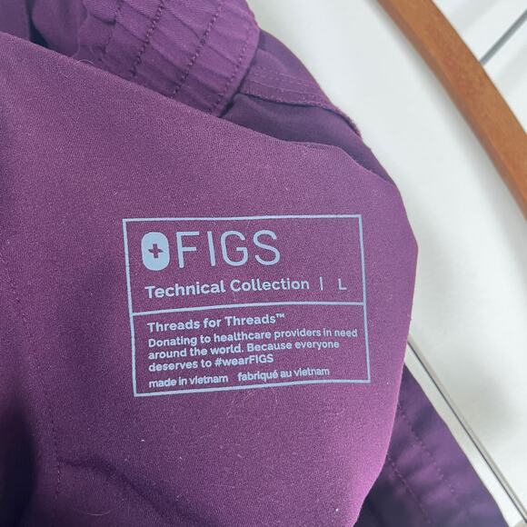 FIGS Lesage Jogger Scrub Pants Plum Purple Technical Collection Size Large - Picture 6 of 11